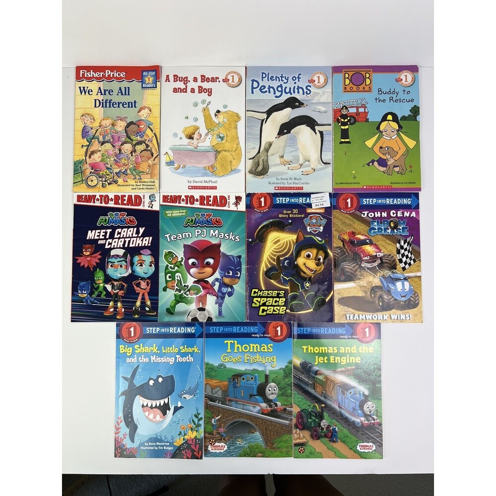 Lot of 11 Level 1 Early Reader Books PJ Mask Thomas PAW Patrol Scholastic